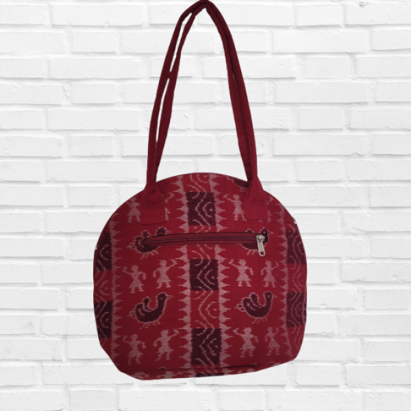 AZ: Handloom Cotton Sambalpuri Ikat Tote Bag
